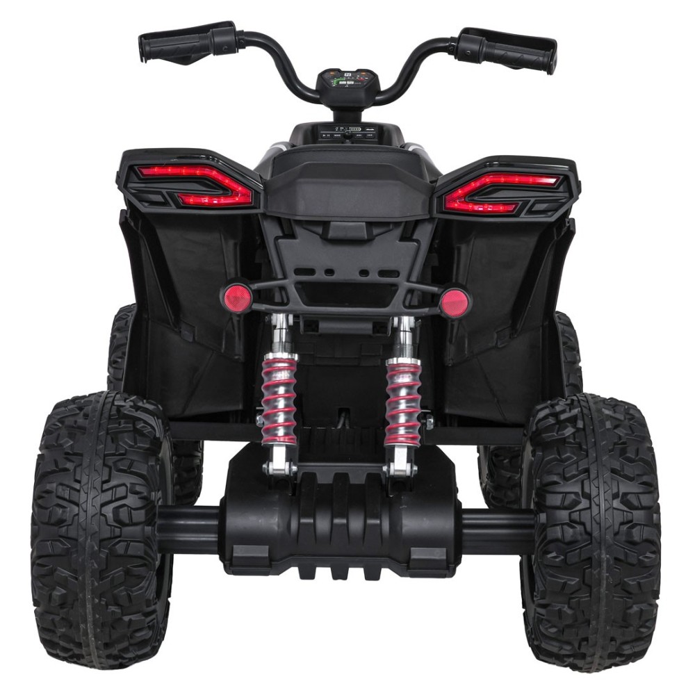 JOKO Elektrická Štvorkolka Fast 4x4, penové kolesá, kožené sedadlo, nosnosť 50kg, FM rádio, čierna