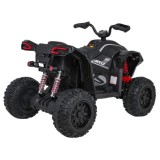 JOKO Elektrická Štvorkolka Fast 4x4, penové kolesá, kožené sedadlo, nosnosť 50kg, FM rádio, čierna