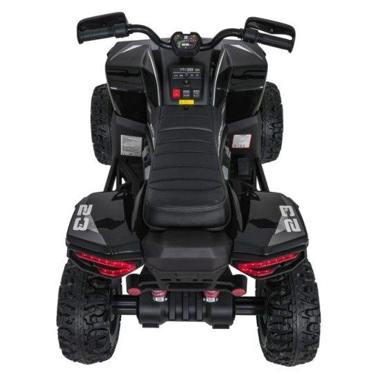 JOKO Elektrická Štvorkolka Fast 4x4, penové kolesá, kožené sedadlo, nosnosť 50kg, FM rádio, čierna