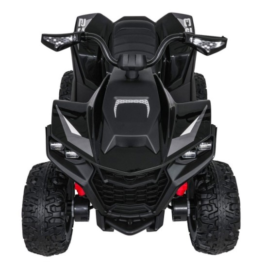 JOKO Elektrická Štvorkolka Fast 4x4, penové kolesá, kožené sedadlo, nosnosť 50kg, FM rádio, čierna