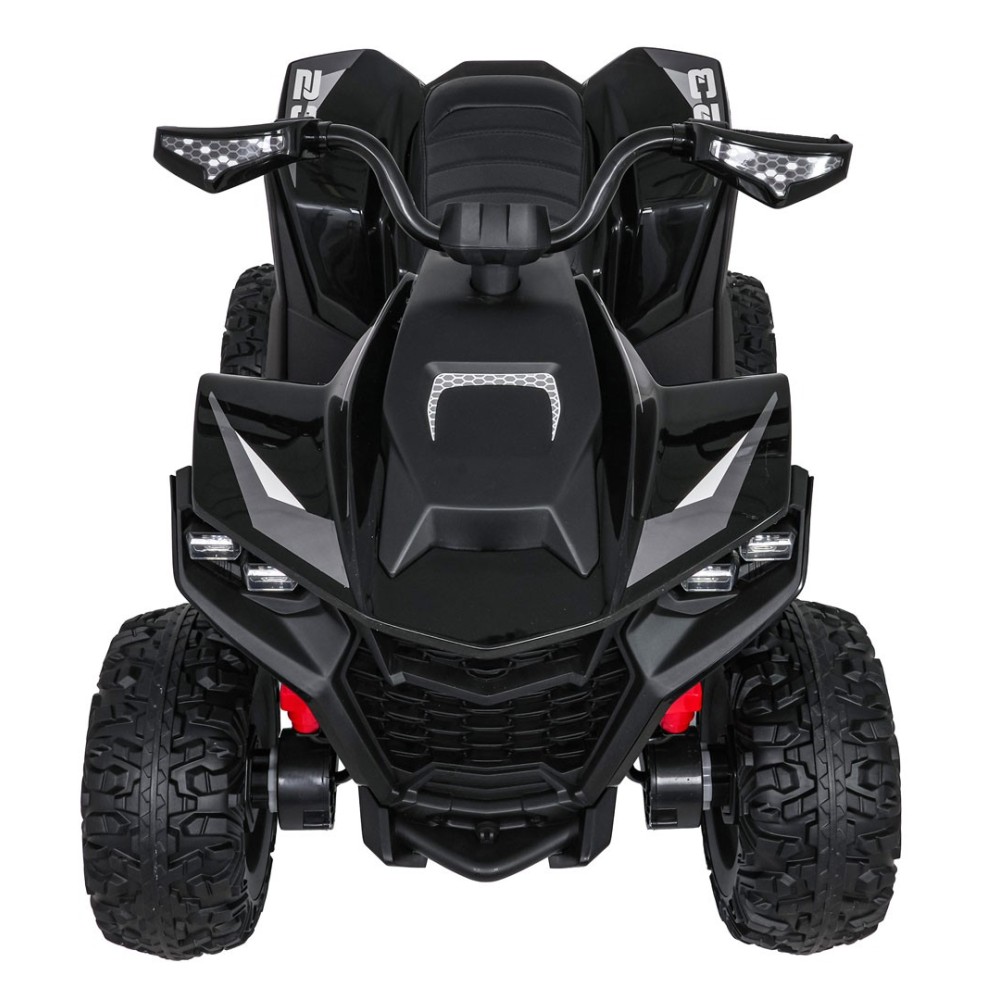 JOKO Elektrická Štvorkolka Fast 4x4, penové kolesá, kožené sedadlo, nosnosť 50kg, FM rádio, čierna