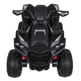 JOKO Elektrická Štvorkolka Fast 4x4, penové kolesá, kožené sedadlo, nosnosť 50kg, FM rádio, čierna