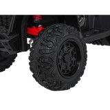 JOKO Elektrická Štvorkolka Fast 4x4, penové kolesá, kožené sedadlo, nosnosť 50kg, FM rádio, čierna