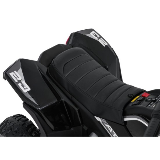 JOKO Elektrická Štvorkolka Fast 4x4, penové kolesá, kožené sedadlo, nosnosť 50kg, FM rádio, čierna