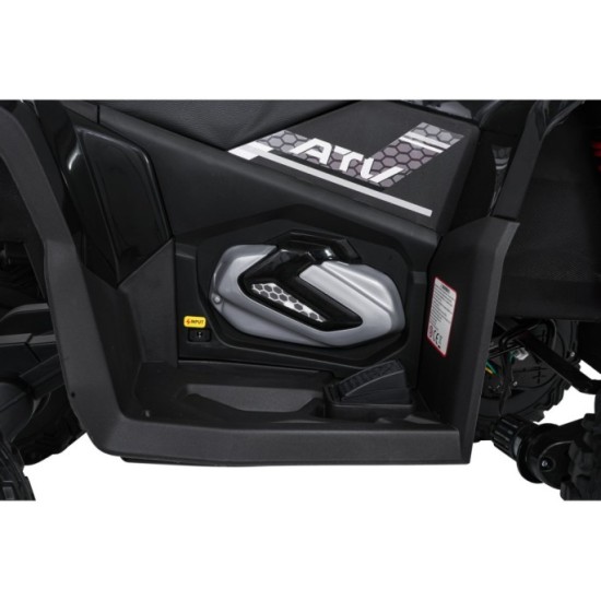 JOKO Elektrická Štvorkolka Fast 4x4, penové kolesá, kožené sedadlo, nosnosť 50kg, FM rádio, čierna