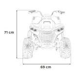JOKO Elektrická Štvorkolka Fast 4x4, penové kolesá, kožené sedadlo, nosnosť 50kg, FM rádio, čierna