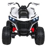 JOKO Elektrická Štvorkolka Fast 4x4, penové kolesá, kožené sedadlo, nosnosť 50kg, FM rádio, biela
