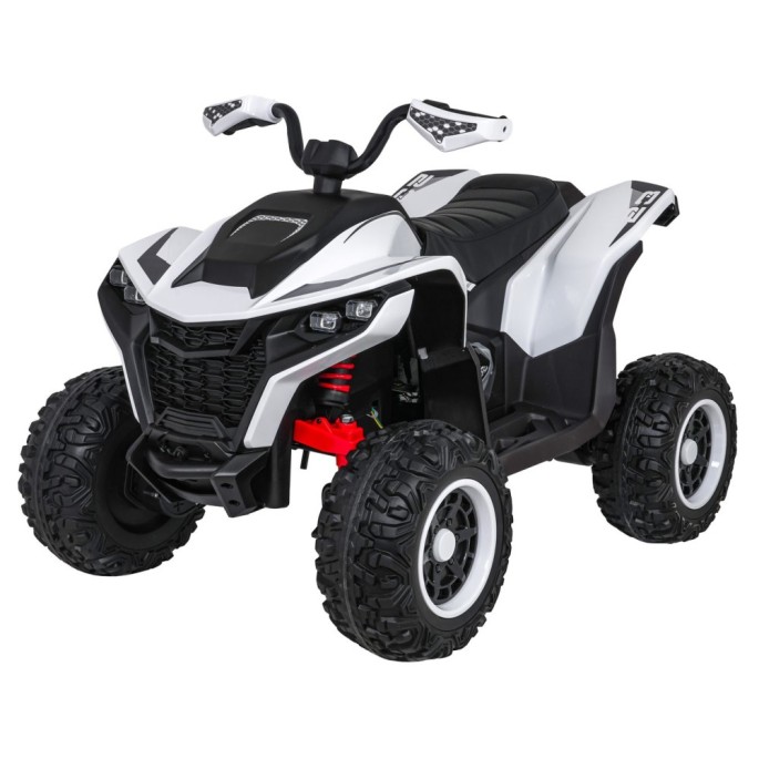 JOKO Elektrická Štvorkolka Fast 4x4, penové kolesá, kožené sedadlo, nosnosť 50kg, FM rádio, biela