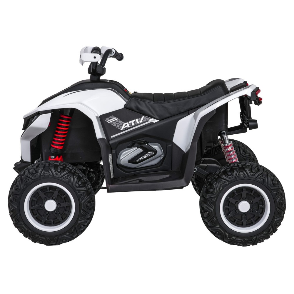 JOKO Elektrická Štvorkolka Fast 4x4, penové kolesá, kožené sedadlo, nosnosť 50kg, FM rádio, biela