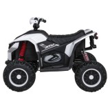 JOKO Elektrická Štvorkolka Fast 4x4, penové kolesá, kožené sedadlo, nosnosť 50kg, FM rádio, biela