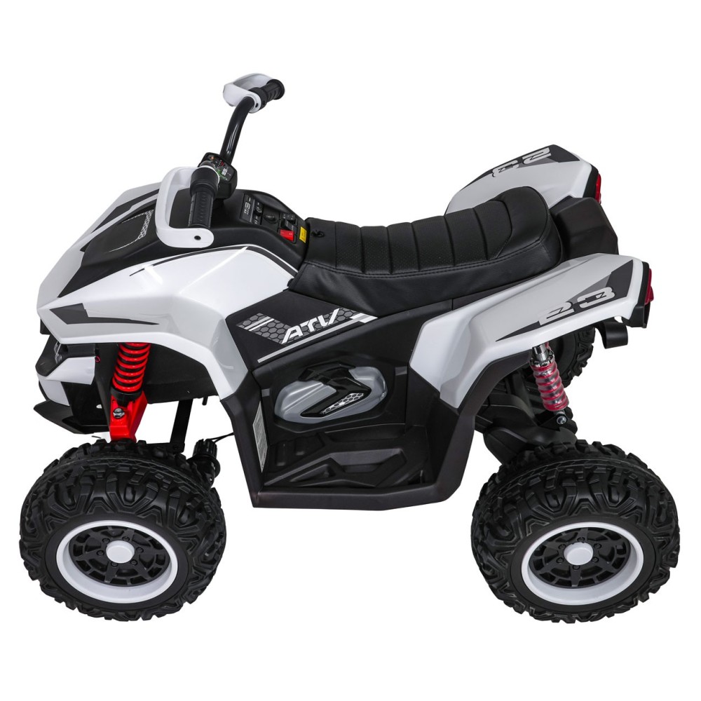JOKO Elektrická Štvorkolka Fast 4x4, penové kolesá, kožené sedadlo, nosnosť 50kg, FM rádio, biela