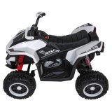 JOKO Elektrická Štvorkolka Fast 4x4, penové kolesá, kožené sedadlo, nosnosť 50kg, FM rádio, biela