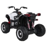 JOKO Elektrická Štvorkolka Fast 4x4, penové kolesá, kožené sedadlo, nosnosť 50kg, FM rádio, biela
