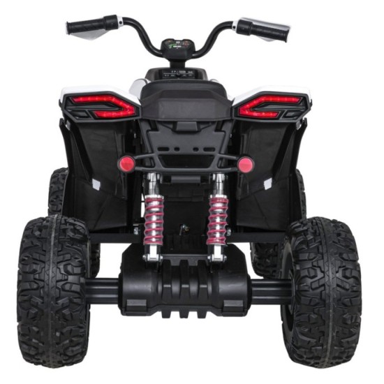 JOKO Elektrická Štvorkolka Fast 4x4, penové kolesá, kožené sedadlo, nosnosť 50kg, FM rádio, biela