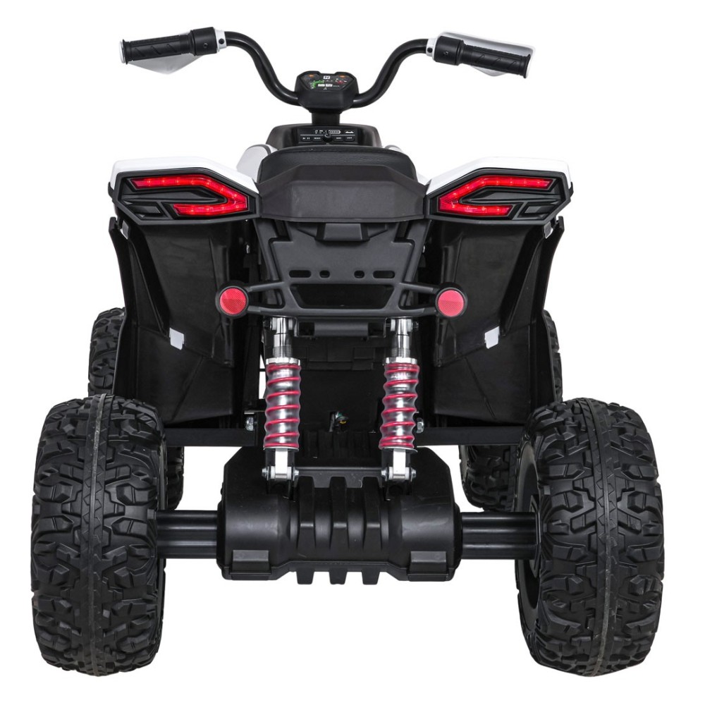 JOKO Elektrická Štvorkolka Fast 4x4, penové kolesá, kožené sedadlo, nosnosť 50kg, FM rádio, biela