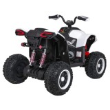 JOKO Elektrická Štvorkolka Fast 4x4, penové kolesá, kožené sedadlo, nosnosť 50kg, FM rádio, biela