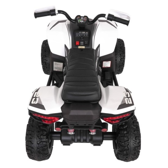 JOKO Elektrická Štvorkolka Fast 4x4, penové kolesá, kožené sedadlo, nosnosť 50kg, FM rádio, biela