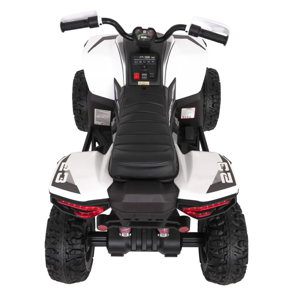JOKO Elektrická Štvorkolka Fast 4x4, penové kolesá, kožené sedadlo, nosnosť 50kg, FM rádio, biela