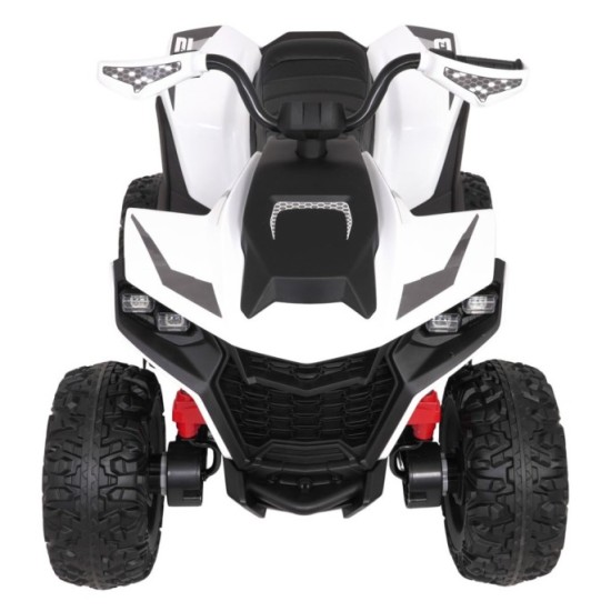 JOKO Elektrická Štvorkolka Fast 4x4, penové kolesá, kožené sedadlo, nosnosť 50kg, FM rádio, biela