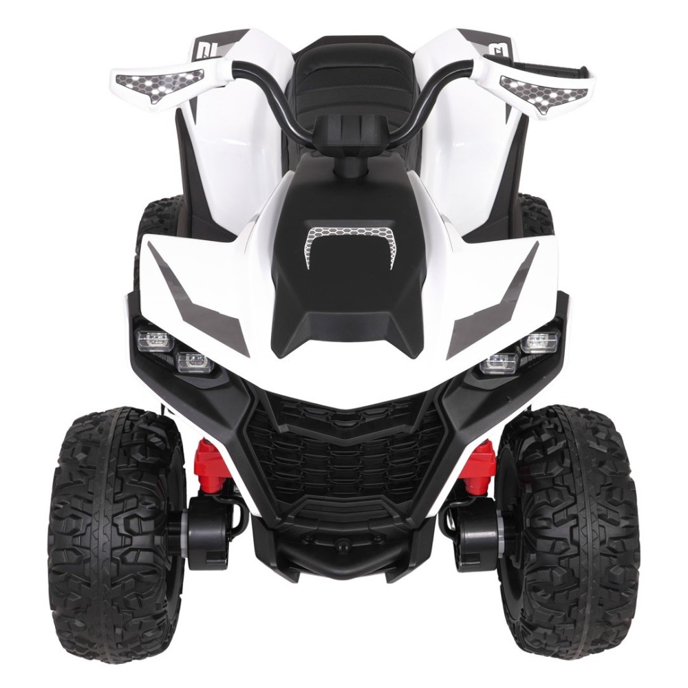 JOKO Elektrická Štvorkolka Fast 4x4, penové kolesá, kožené sedadlo, nosnosť 50kg, FM rádio, biela