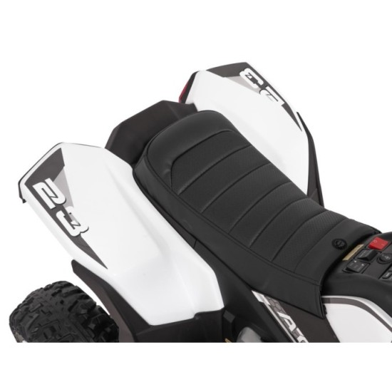 JOKO Elektrická Štvorkolka Fast 4x4, penové kolesá, kožené sedadlo, nosnosť 50kg, FM rádio, biela