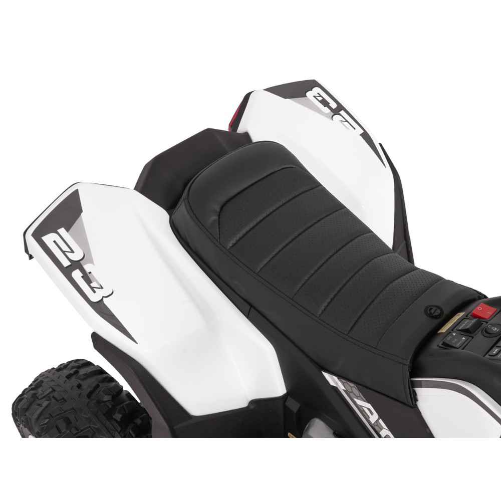 JOKO Elektrická Štvorkolka Fast 4x4, penové kolesá, kožené sedadlo, nosnosť 50kg, FM rádio, biela
