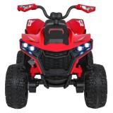 JOKO Elektrická Štvorkolka Fast 4x4, penové kolesá, kožené sedadlo, nosnosť 50kg, FM rádio, červená