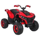 JOKO Elektrická Štvorkolka Fast 4x4, penové kolesá, kožené sedadlo, nosnosť 50kg, FM rádio, červená