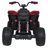 JOKO Elektrická Štvorkolka Fast 4x4, penové kolesá, kožené sedadlo, nosnosť 50kg, FM rádio, červená