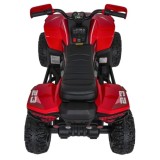 JOKO Elektrická Štvorkolka Fast 4x4, penové kolesá, kožené sedadlo, nosnosť 50kg, FM rádio, červená
