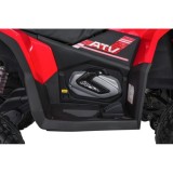 JOKO Elektrická Štvorkolka Fast 4x4, penové kolesá, kožené sedadlo, nosnosť 50kg, FM rádio, červená