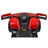 JOKO Elektrická Štvorkolka Fast 4x4, penové kolesá, kožené sedadlo, nosnosť 50kg, FM rádio, červená