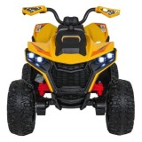 JOKO Elektrická Štvorkolka Fast 4x4, penové kolesá, kožené sedadlo, nosnosť 50kg, FM rádio, žltá