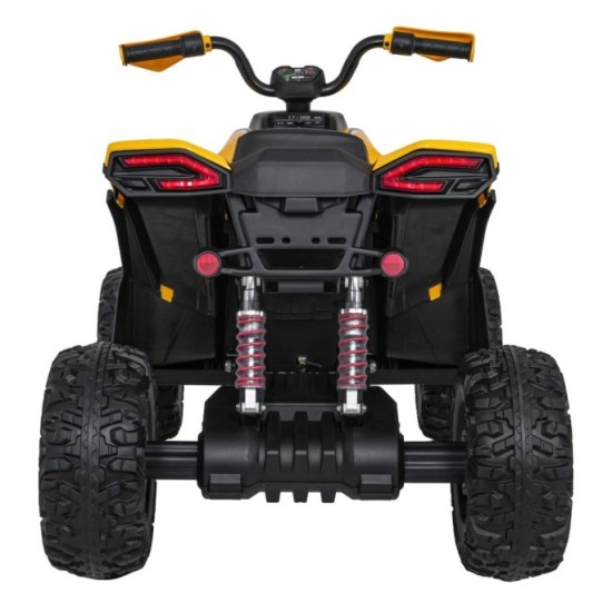 JOKO Elektrická Štvorkolka Fast 4x4, penové kolesá, kožené sedadlo, nosnosť 50kg, FM rádio, žltá