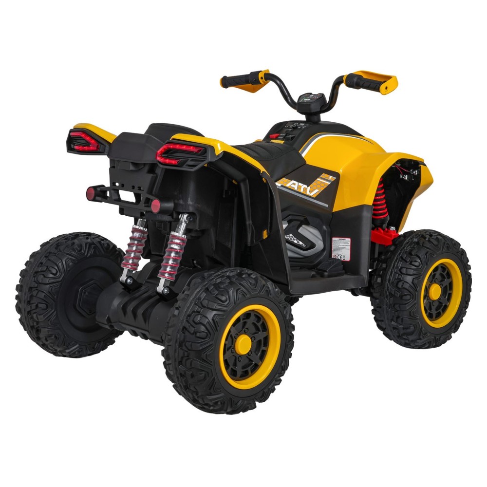 JOKO Elektrická Štvorkolka Fast 4x4, penové kolesá, kožené sedadlo, nosnosť 50kg, FM rádio, žltá