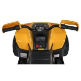 JOKO Elektrická Štvorkolka Fast 4x4, penové kolesá, kožené sedadlo, nosnosť 50kg, FM rádio, žltá