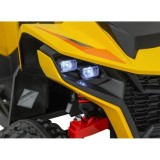 JOKO Elektrická Štvorkolka Fast 4x4, penové kolesá, kožené sedadlo, nosnosť 50kg, FM rádio, žltá