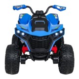 JOKO Elektrická Štvorkolka Fast 4x4, penové kolesá, kožené sedadlo, nosnosť 50kg, FM rádio, modrá
