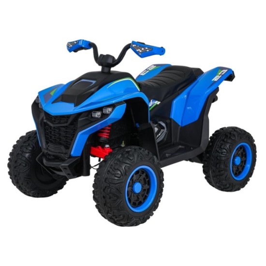 JOKO Elektrická Štvorkolka Fast 4x4, penové kolesá, kožené sedadlo, nosnosť 50kg, FM rádio, modrá