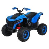 JOKO Elektrická Štvorkolka Fast 4x4, penové kolesá, kožené sedadlo, nosnosť 50kg, FM rádio, modrá
