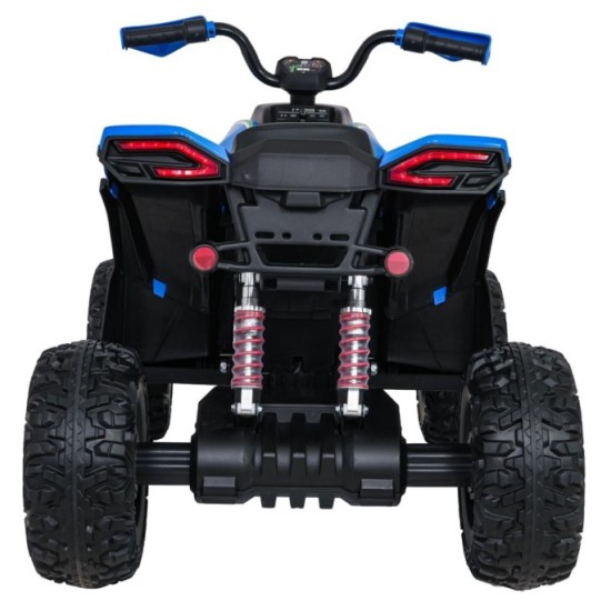 JOKO Elektrická Štvorkolka Fast 4x4, penové kolesá, kožené sedadlo, nosnosť 50kg, FM rádio, modrá
