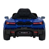 JOKO Elektrické autíčko Lamborghini Revuelto, kožené sedadlo, penové kolesá, FM rádio, modré