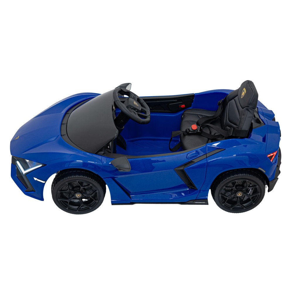 JOKO Elektrické autíčko Lamborghini Revuelto, kožené sedadlo, penové kolesá, FM rádio, modré