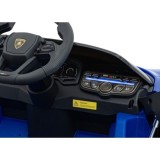 JOKO Elektrické autíčko Lamborghini Revuelto, kožené sedadlo, penové kolesá, FM rádio, modré