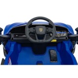 JOKO Elektrické autíčko Lamborghini Revuelto, kožené sedadlo, penové kolesá, FM rádio, modré