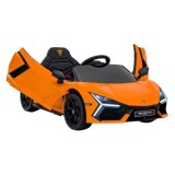 JOKO Elektrické autíčko Lamborghini Revuelto, kožené sedadlo, penové kolesá, FM rádio, oranžové