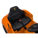 JOKO Elektrické autíčko Lamborghini Revuelto, kožené sedadlo, penové kolesá, FM rádio, oranžové