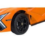 JOKO Elektrické autíčko Lamborghini Revuelto, kožené sedadlo, penové kolesá, FM rádio, oranžové