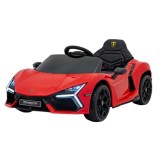 JOKO Elektrické autíčko Lamborghini Revuelto, kožené sedadlo, penové kolesá, FM rádio, červené