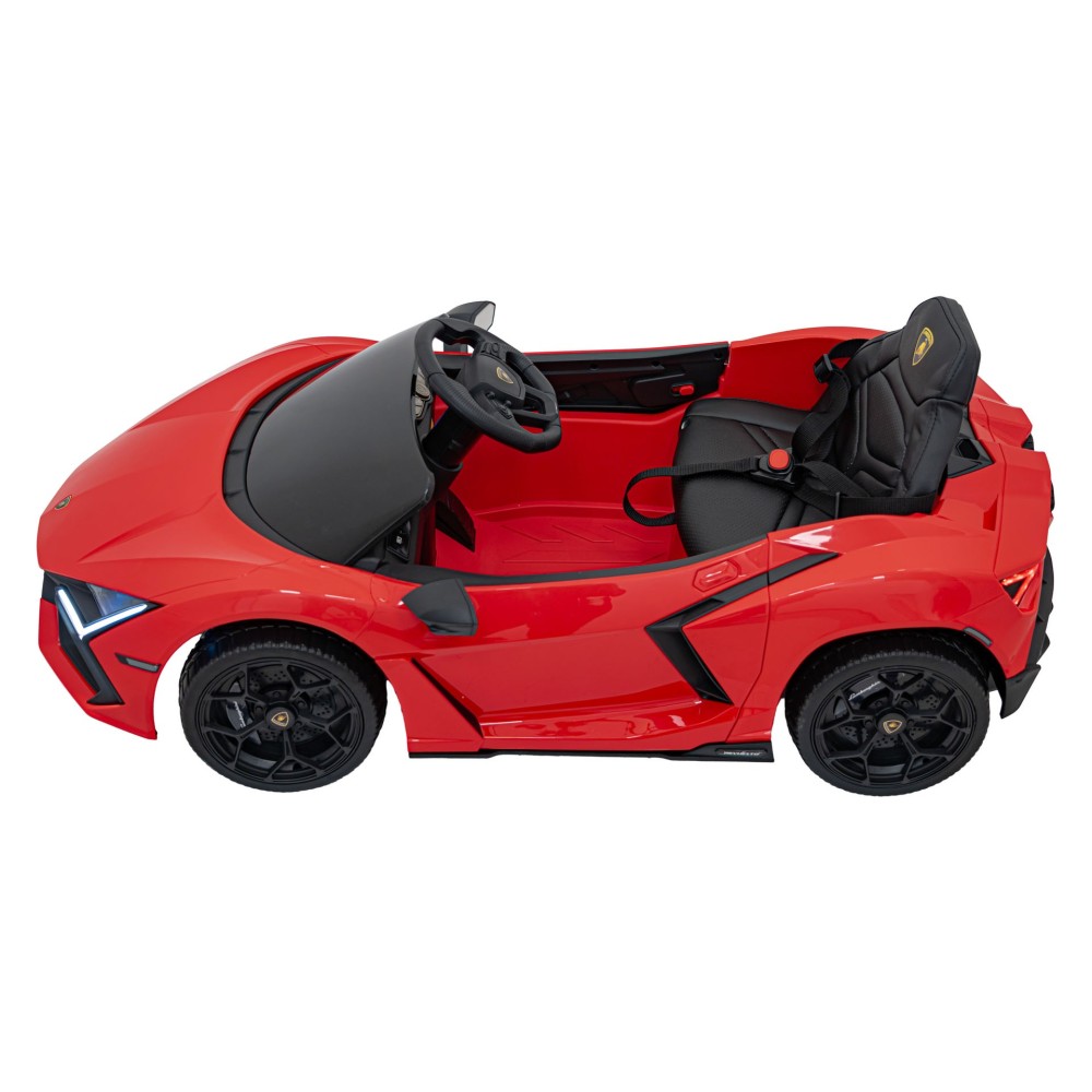 JOKO Elektrické autíčko Lamborghini Revuelto, kožené sedadlo, penové kolesá, FM rádio, červené